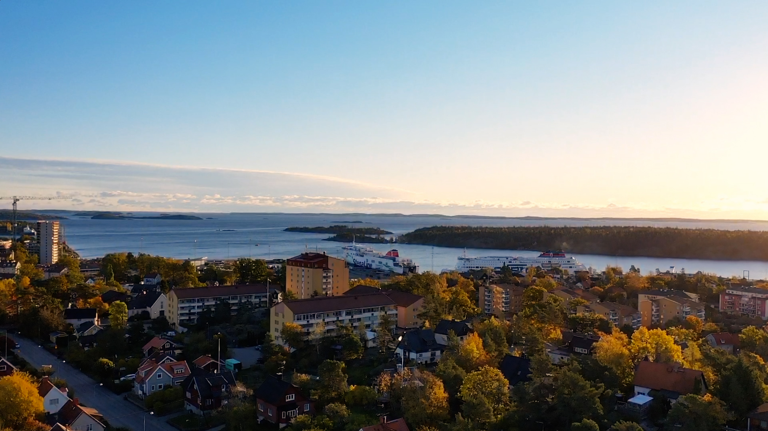 Utsikten från de övre våningarna i huset.